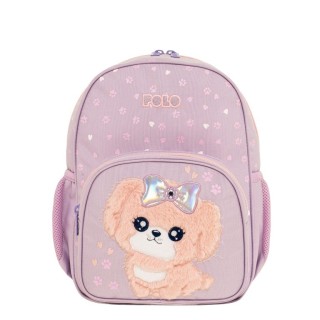 Polo Junior Fizz Σχολική Τσάντα Πλάτης Νηπιαγωγείου Λιλά Σκυλάκι 9-11-001-8450