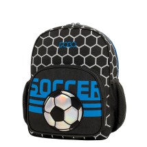 Polo Junior Fizz Σχολική Τσάντα Πλάτης Νηπιαγωγείου Μαύρη Ποδόσφαιρο 9-11-001-8451