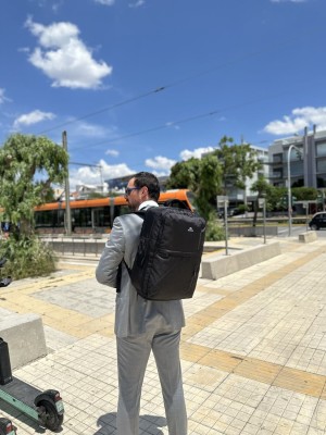 Matein 1197 Σακίδιο πλάτης 40L Ταξιδιού 17” Μαύρο