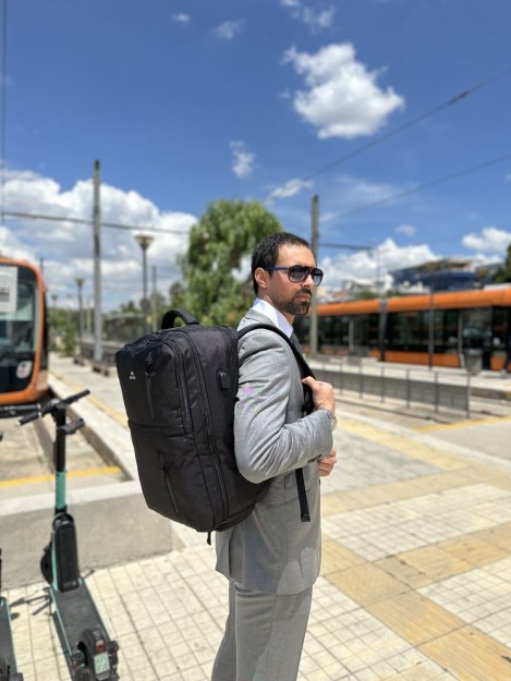 Matein 1197 Σακίδιο πλάτης 40L Ταξιδιού 17” Μαύρο