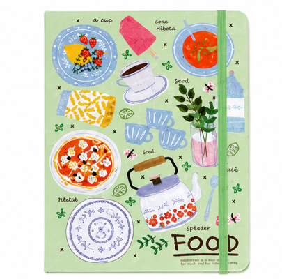 Σημειωματάριο Food & Fruits Πράσινο 17835