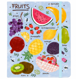 Σημειωματάριο Food & Fruits Μπλε 17835