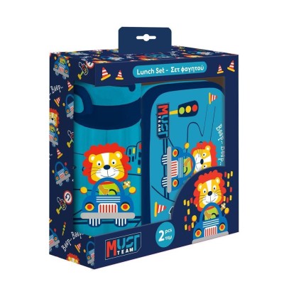 Διακάκης Must Σετ Φαγητού Happy Trip Φαγητοδοχείο 800ml-Παγούρι PP 500ml 000586465
