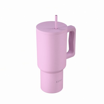 ESTIA ΘΕΡΜΟΣ STRAW TUMBLER XL SAVE THE AEGEAN 900ml LAVENDER
