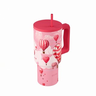 ESTIA ΘΕΡΜΟΣ STRAW TUMBLER XL SAVE THE AEGEAN 900ml LOVE ASCEND