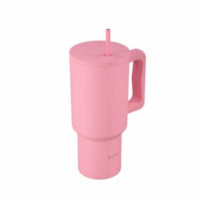 ESTIA ΘΕΡΜΟΣ STRAW TUMBLER XL SAVE THE AEGEAN 900ml ROSE