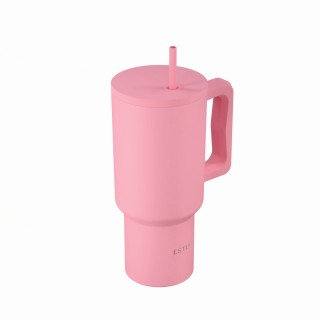 ESTIA ΘΕΡΜΟΣ STRAW TUMBLER XL SAVE THE AEGEAN 900ml ROSE