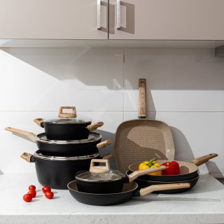 ESTIA ΤΗΓΑΝΙ EARTH ΑΝΤΙΚΟΛΛΗΤΙΚΟ ΠΡΕΣΣΑΡΙΣΤΟΥ ΑΛΟΥΜΙΝΙΟΥ 24cm