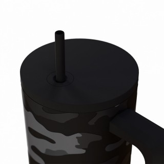 ESTIA ΘΕΡΜΟΣ STRAW TUMBLER XL SAVE THE AEGEAN 900ml DARK CAMO