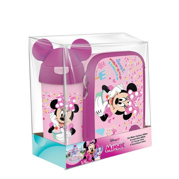 Διακάκης Disney Minnie Σετ Πλαστικό Παγούρι 500ml & Πλαστικό Φαγητοδοχείο 800ml 000565923
