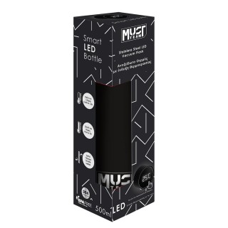 Διακάκης Must Παγούρι Θερμός Ανοξεόδωτο με LED Ένδειξη Θερμοκρασίας Μαύρο 000587480