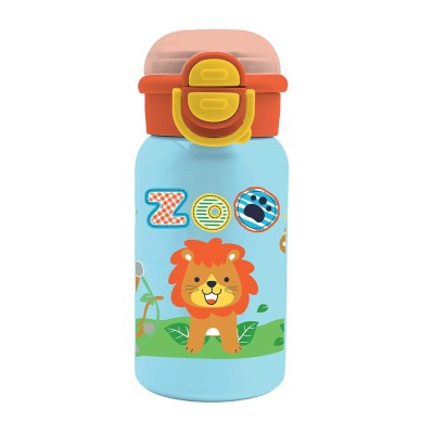 Διακάκης Must Παγούρι Θερμός Ανοξείδωτο 450ml με Καλαμάκι & Αυτοκόλλητα ''Ζωάκια'' 000587473