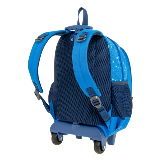 Polo Trolley Junior Fizz Σχολική Τσάντα Νηπιαγωγείου Πλάτης/Τρόλεϊ Μπλε Καρχαρίας 9-65-001-8448