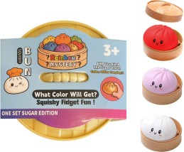 Squishy Bao Bun Glitter & Balls Antistress Παιχνίδι 2604316
