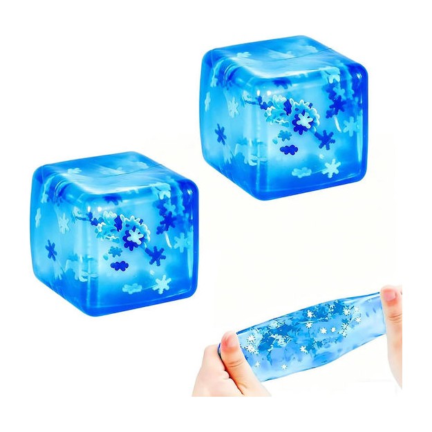 Squishy Nice Cube Antistress Παιχνίδι Μπλε Χιονονιφάδα 2605205