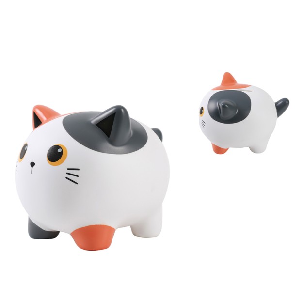 I-Total Παιδικός Κουμπαράς Πλαστικός Λευκός ''Cat'' XL2500