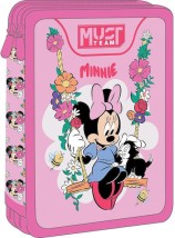 Διακάκης Must Κασετίνα Διπλή Γεμάτη Minnie Mouse Ροζ 000565994
