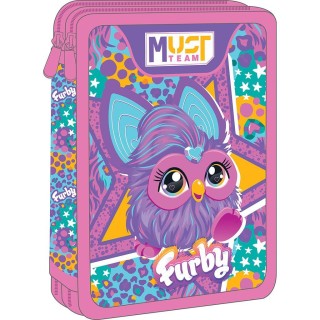 Διακάκης Must Σχολική Κασετίνα Διπλή Γεμάτη Furby Μωβ 000484508