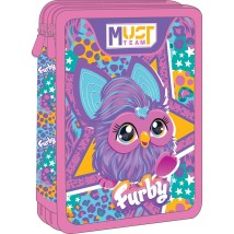 Διακάκης Must Σχολική Κασετίνα Διπλή Γεμάτη Furby Μωβ 000484508