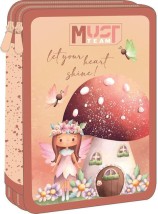 Διακάκης Must Σχολική Κασετίνα Διπλή Γεμάτη Romantic Fairy Πορτοκαλί 000587251
