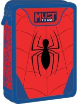 Διακάκης Must Σχολική Κασετίνα Διπλή Γεμάτη Spiderman Κόκκινη/Μπλε 000508823