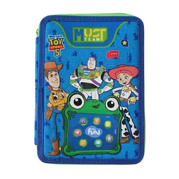 Διακάκης Must Σχολική Κασετίνα Διπλή Γεμάτη Toy Story Μπλε 000566037