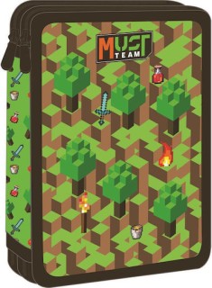 Διακάκης Must Σχολική Κασετίνα Διπλή Γεμάτη Video Game Πράσινη 000587764