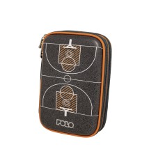 Polo Orbit Σχολική Κασετίνα Τριπλή Μπάσκετ Μαύρη 9-37-056-8423