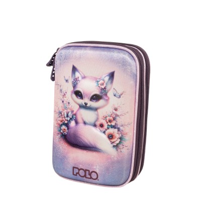 Polo Orbit Σχολική Κασετίνα Τριπλή Αλεπού Μώβ 9-37-056-8425