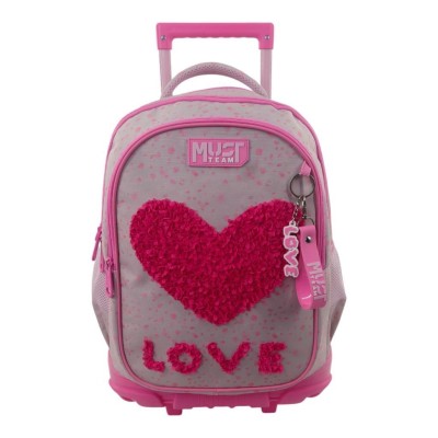 Διακάκης Must Σχολική Τσάντα Πλάτης Φούξια LOVE 000587687