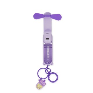 Legami Milano Good Vibes Mini Fan With Light Teddy Λιλά FAN0008