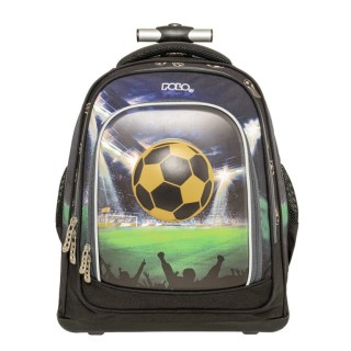 Polo Trolley Orbit Σχολική Τσάντα Τρόλεϊ Δημοτικού Μαύρη Ποδόσφαιρο 9-65-056-8424