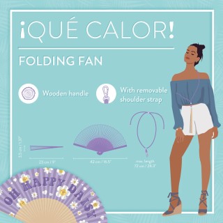 Legami Milano Folding Fan Daisy Βεντάλια Λιλά FFAN0001