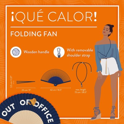 Legami Milano Folding Fan Out Of Office Βεντάλια Μπλε FFAN0003