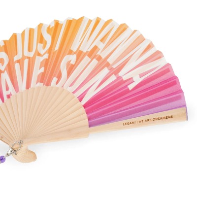 Legami Milano Folding Fan Girls Just Wanna Have Fun Βεντάλια Ροζ FFAN0004