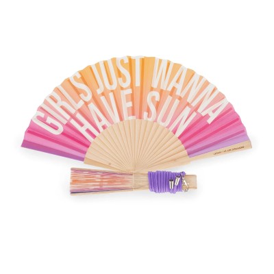 Legami Milano Folding Fan Girls Just Wanna Have Fun Βεντάλια Ροζ FFAN0004