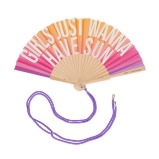 Legami Milano Folding Fan Girls Just Wanna Have Fun Βεντάλια Ροζ FFAN0004