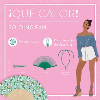 Legami Milano Folding Fan Bee Βεντάλια Πράσινη FFAN0005