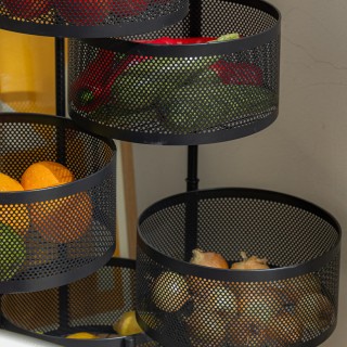 ESTIA ΤΡΟΛΕΪ ΑΠΟΘΗΚΕΥΣΗΣ ΜΕΤΑΛΛΙΚΟ ΜΕ 5 ΣΥΡΤΑΡΙΑ ΜΑΥΡΟ