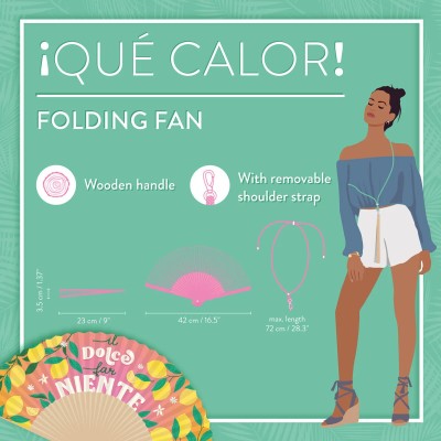 Legami Milano Folding Fan Dolce Far Niente Βεντάλια Ροζ FFAN0006