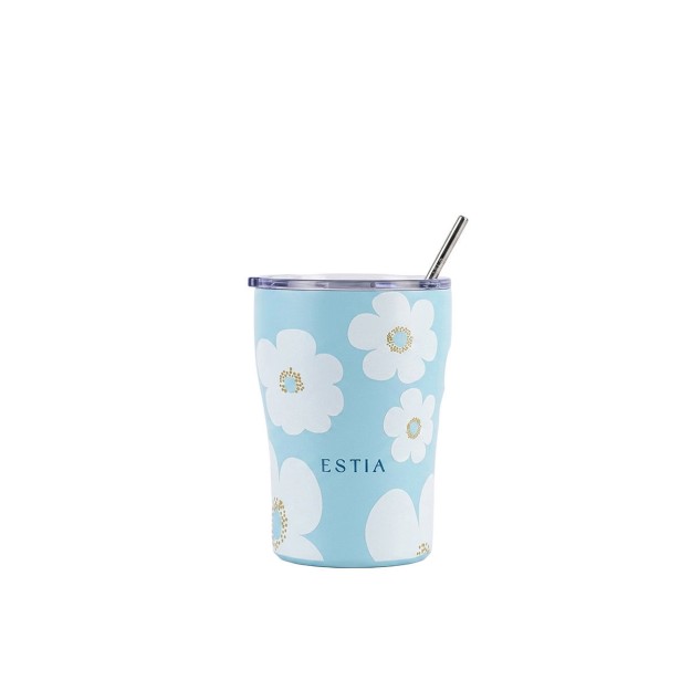 ESTIA ΘΕΡΜΟΣ COFFEE MUG SAVE THE AEGEAN 350ml BLUE DAISY