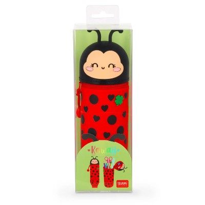 Legami Milano Κασετίνα Βαρελάκι Σιλικόνη Kawaii Κόκκινη ''Πασχαλίτσα'' KA0024