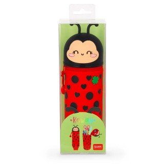Legami Milano Κασετίνα Βαρελάκι Σιλικόνη Kawaii Κόκκινη ''Πασχαλίτσα'' KA0024
