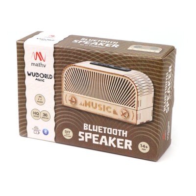 Mathv Bluetooth Speaker DIY Ξύλινο Ηχείο με Οδηγίες Συναρμολόγησης WWM-003