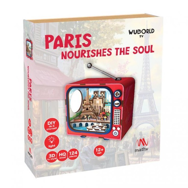 Mathv Vintage TV: Paris Nourishes The Soul DIY Ξύλινο Φωτιστικό WWT-004