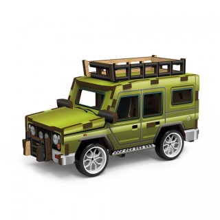 Mathv Pull Back Offroad Jeep DIY Ξύλινο Διακοσμητικό Αυτοκίνητο WWR-001