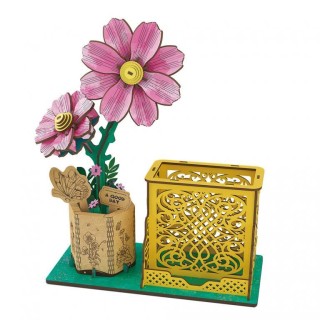Mathv Artistic Flower Desk Tidy: Galsang DIY Ξύλινο Διακοσμητικό WWD-003