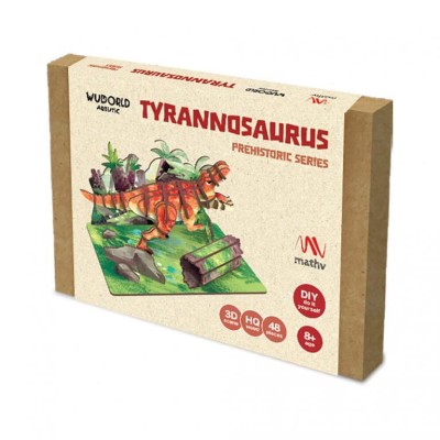Mathv Artistic Dino: Tyrannosaurus DIY Ξύλινη Φιγούρα WWA-002