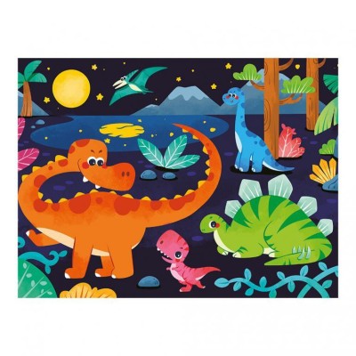 Mathv Glow in the Dark: The Night Of The Missing Roar Puzzle JS-025