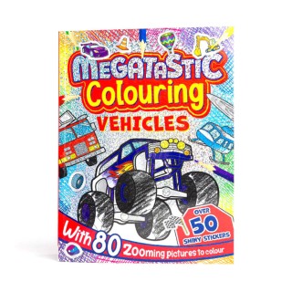 Bookoli Megatastic Colouring: Vehicles Colouring Book MEG-10